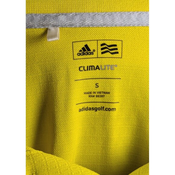 Adidas TaylorMade Golf Polo Shirt Men's Small Yellow RBZ Stage 2 Embroidered - Picture 3 of 3
